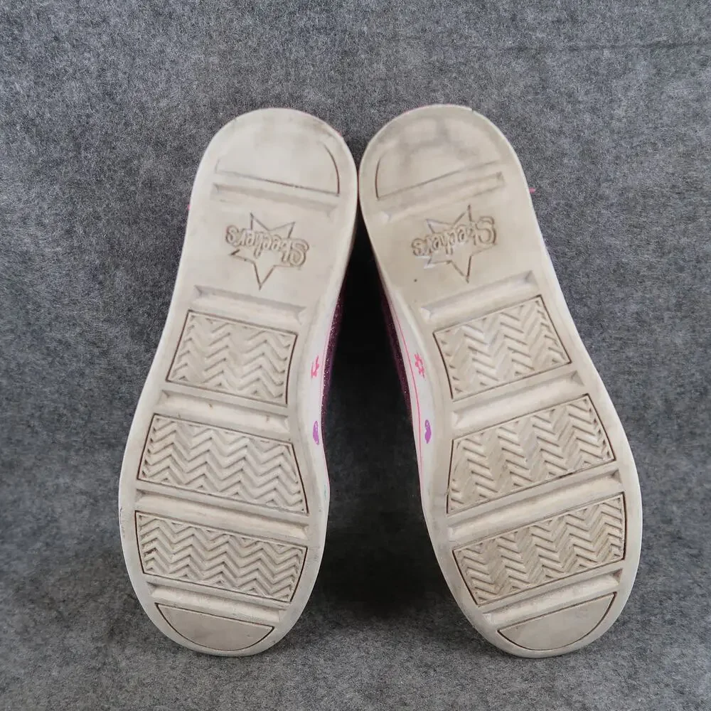 Skechers Shoes Girls 4 High Top Sneakers Flip Kicks Casual Side Zip Purple Kids